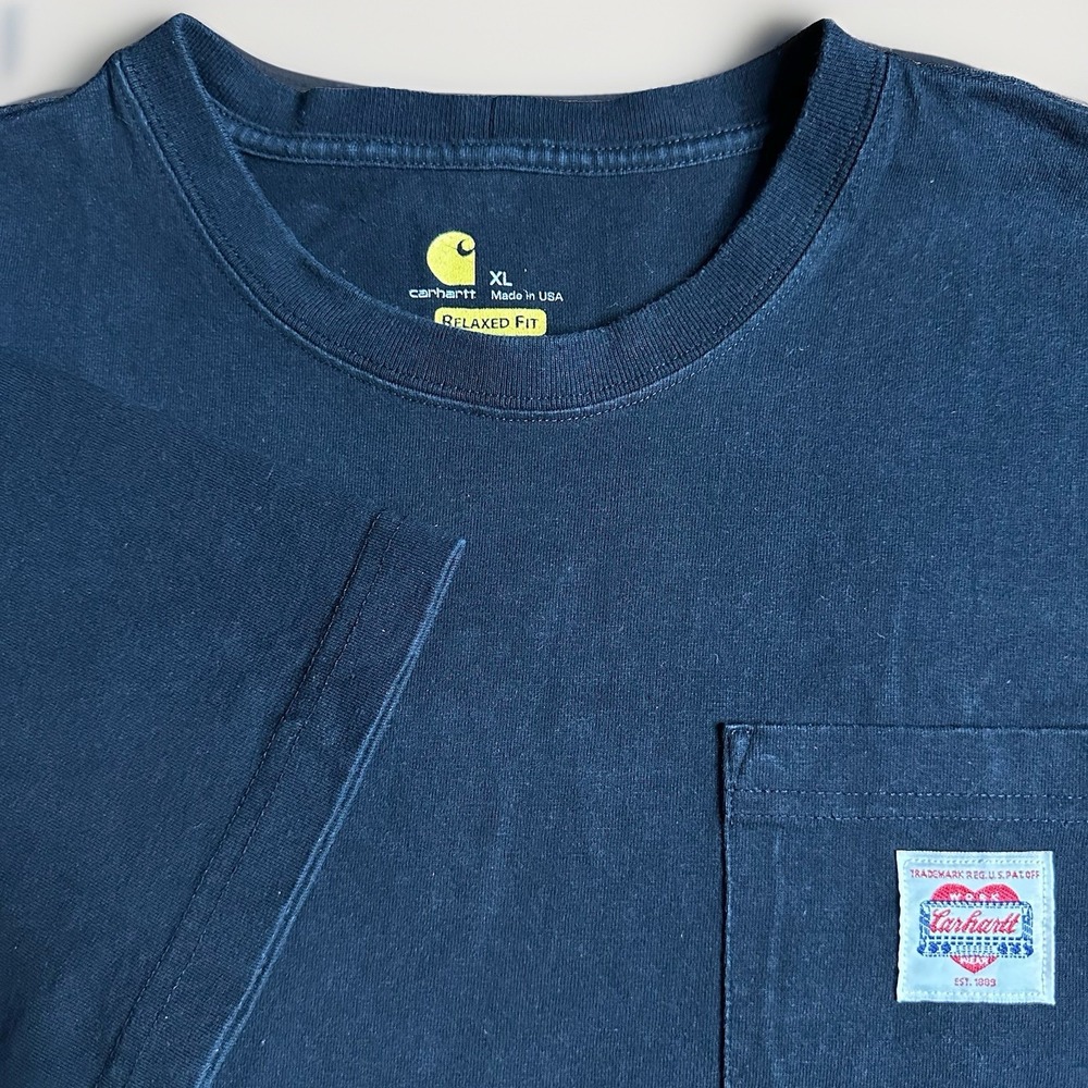 Carhartt WIP Work In Progress Shirt Mens XL Black Heritage Heart Logo Pocket USA